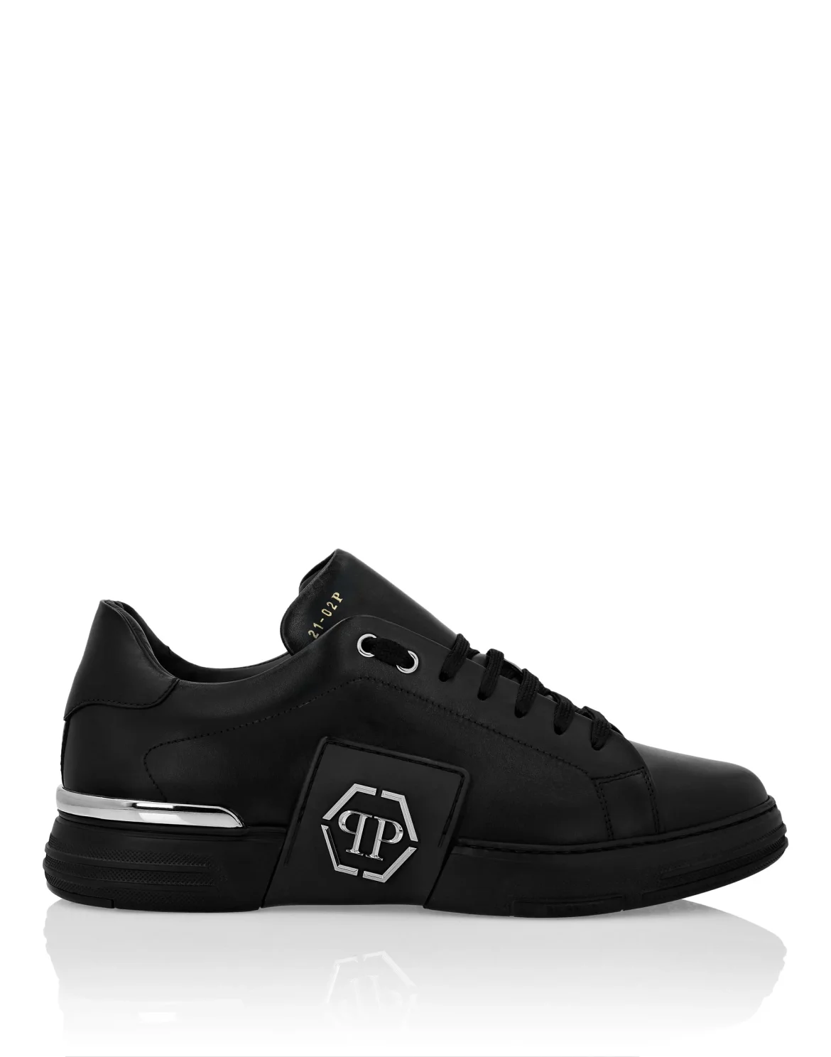LO-TOP SNEAKERS PHANTOM KICK$ LEATHER Platinum HEXAGON, цвет: Черный