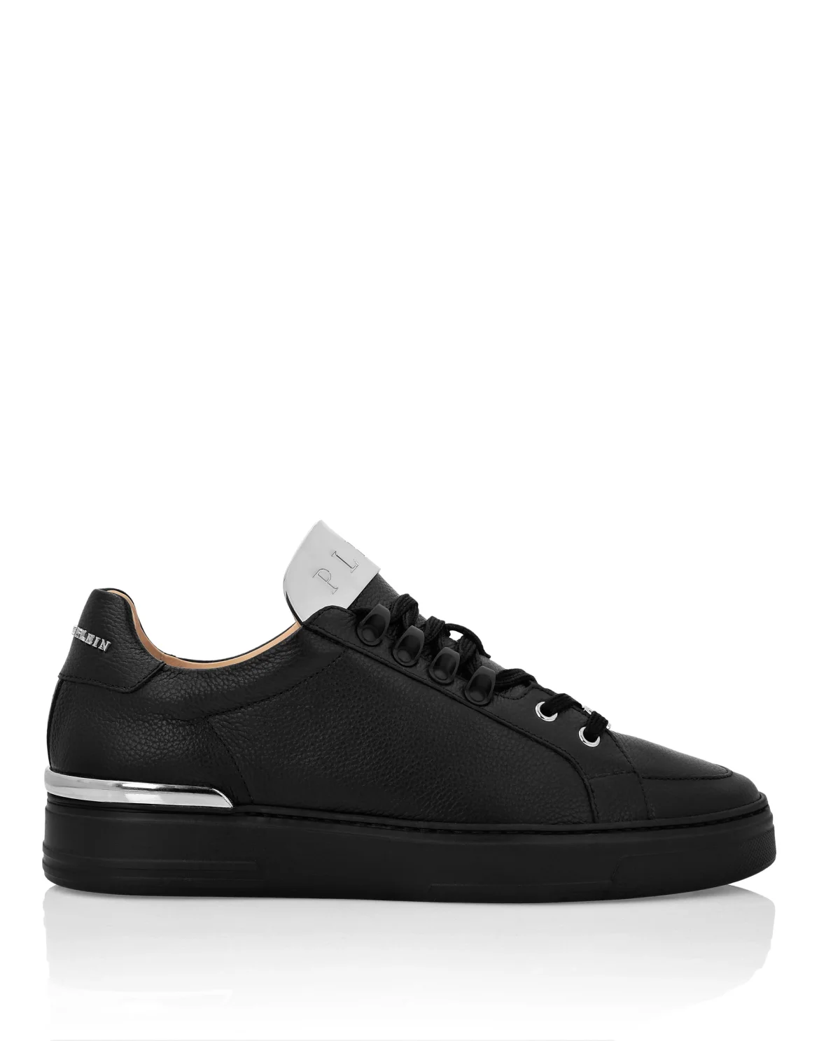 LO-TOP SNEAKERS SILVER $URFER LEATHER, цвет: Черный