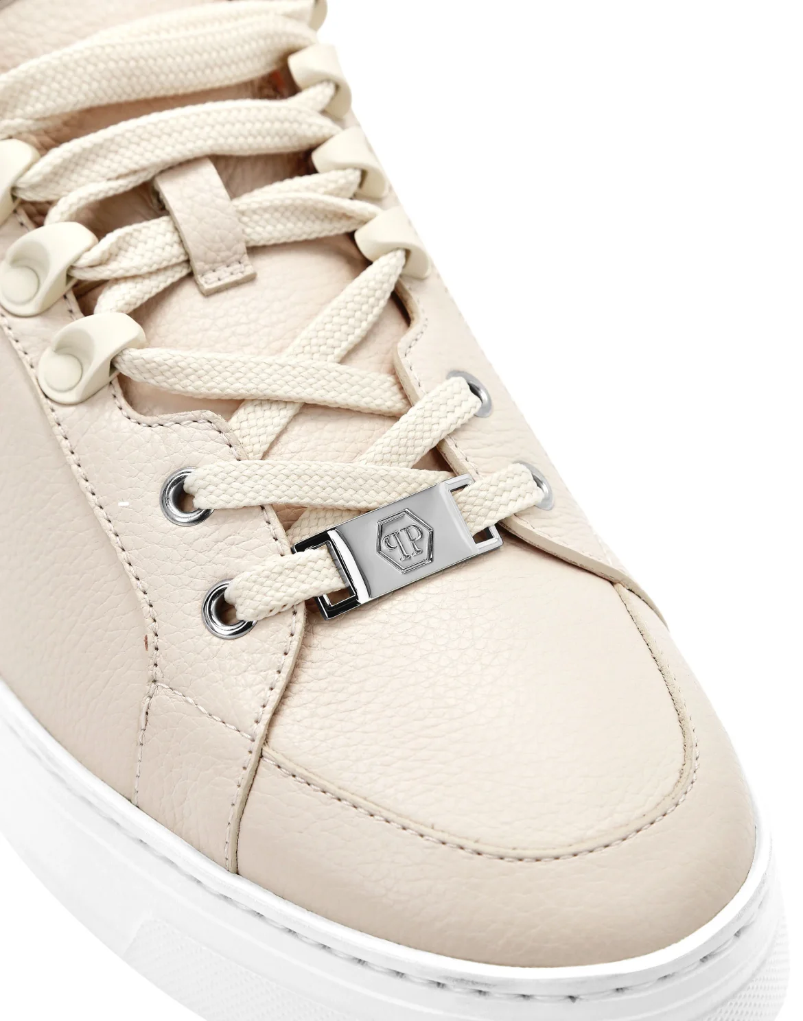 LO-TOP SNEAKERS SILVER $URFER LEATHER, цвет: Бежевый