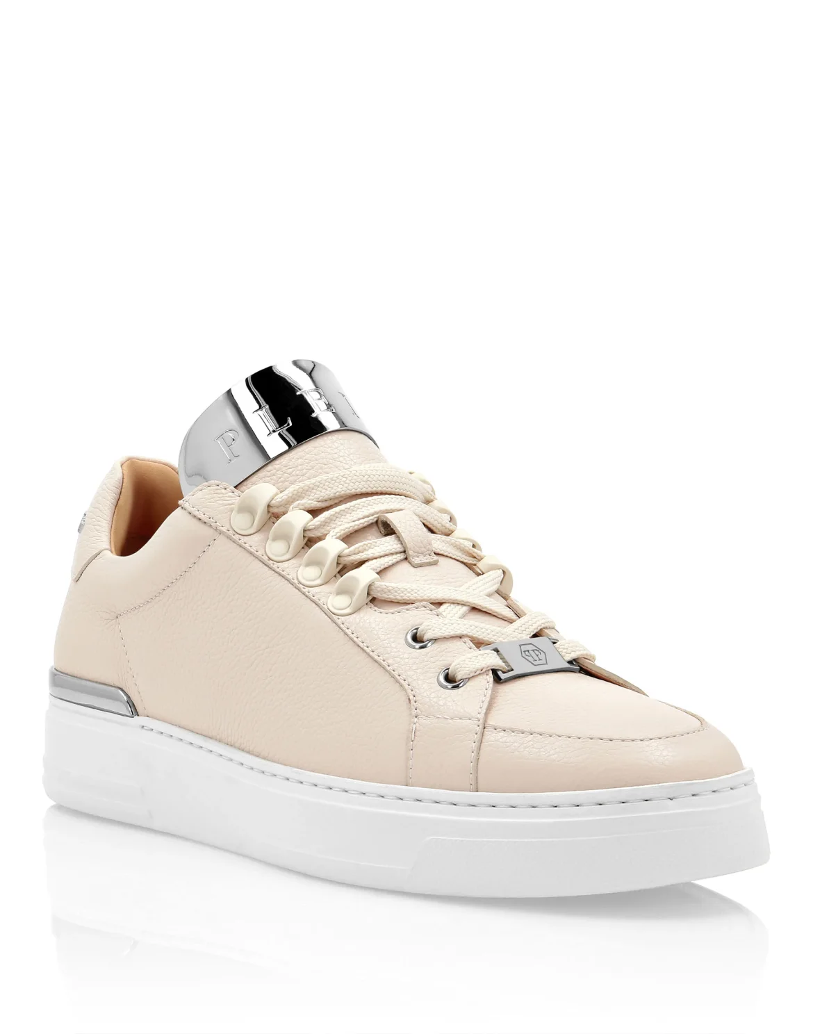 LO-TOP SNEAKERS SILVER $URFER LEATHER, цвет: Бежевый