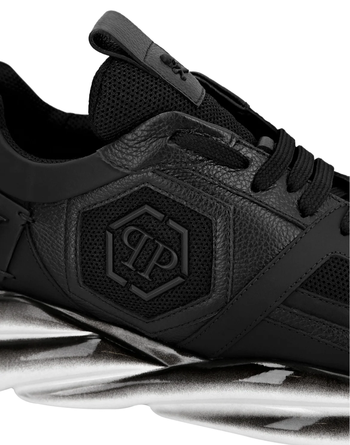 Runner mix materials Plein Hurricane, цвет: Черный