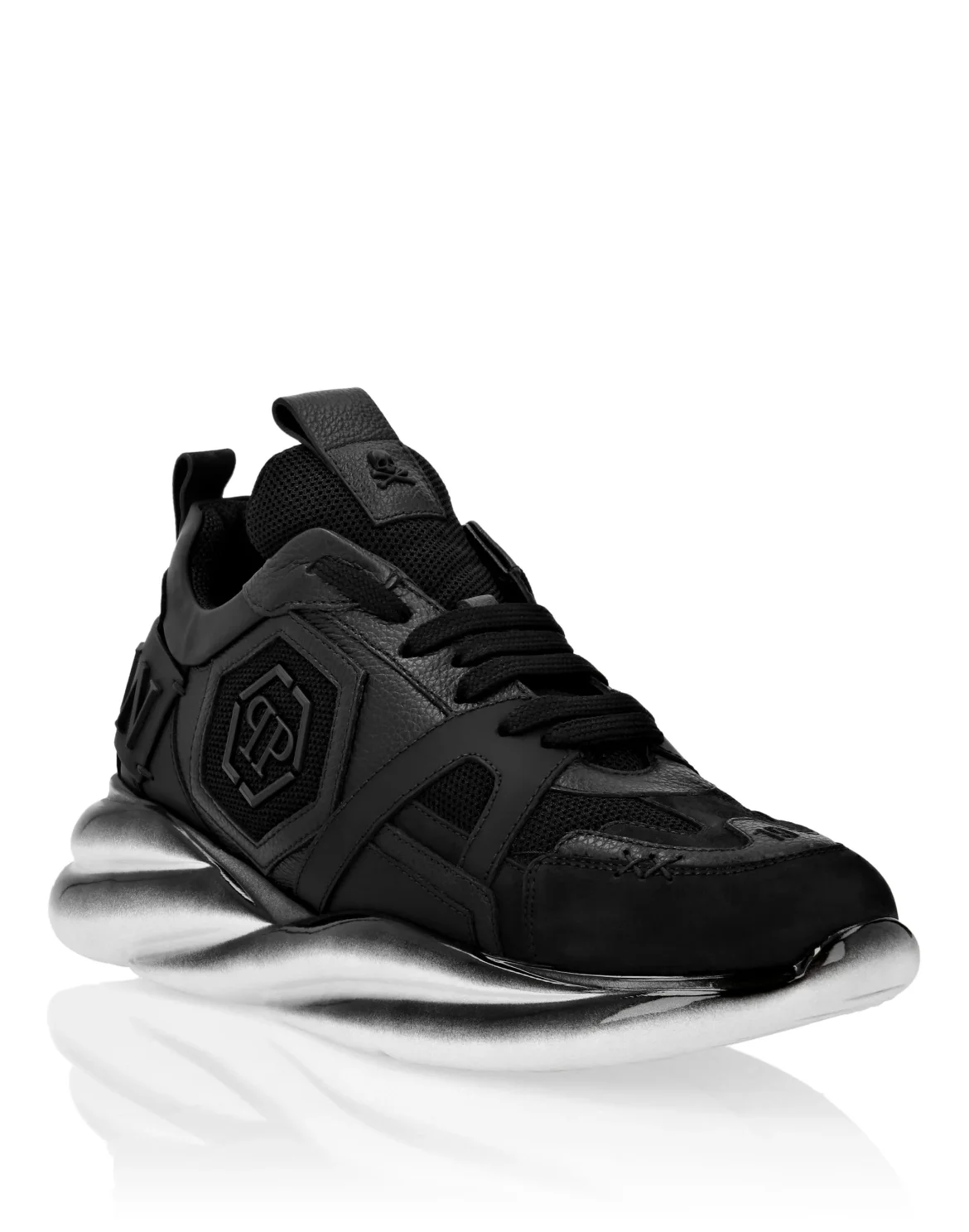 Runner mix materials Plein Hurricane, цвет: Черный