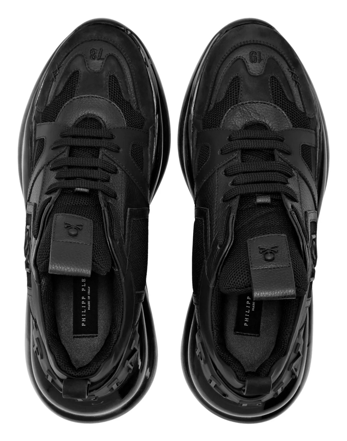 Runner mix materials Plein Hurricane, цвет: Черный