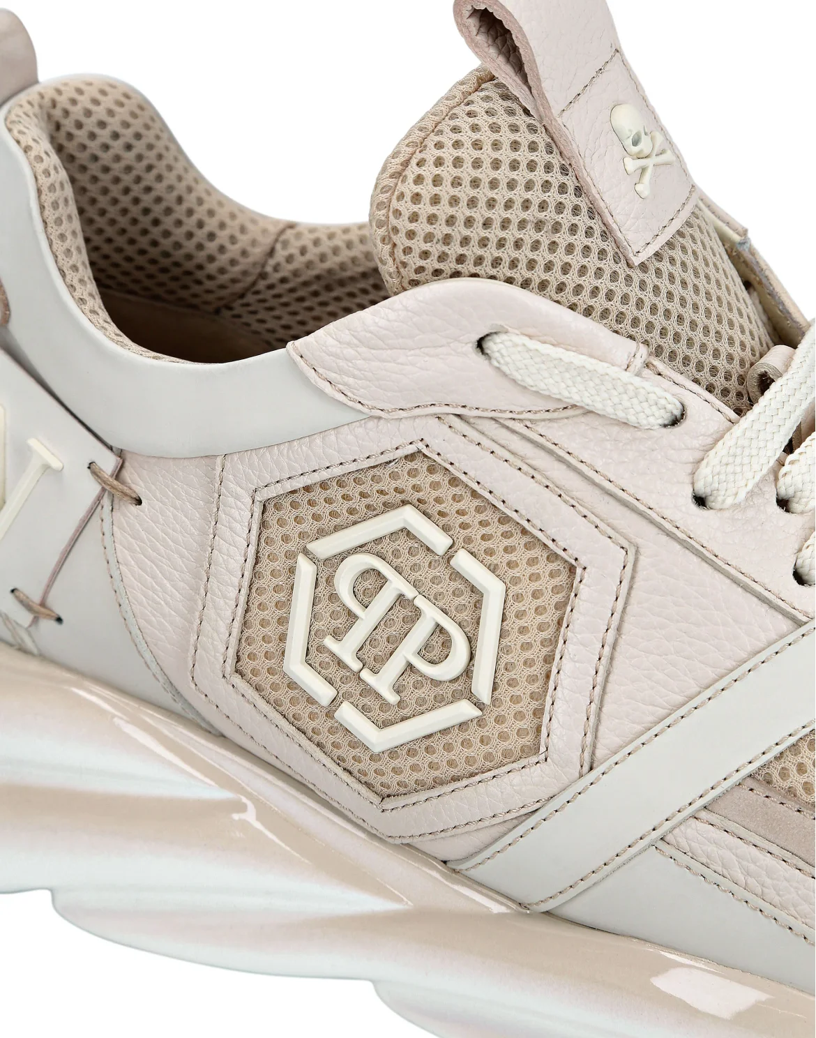 Runner mix materials Plein Hurricane, цвет: Бежевый