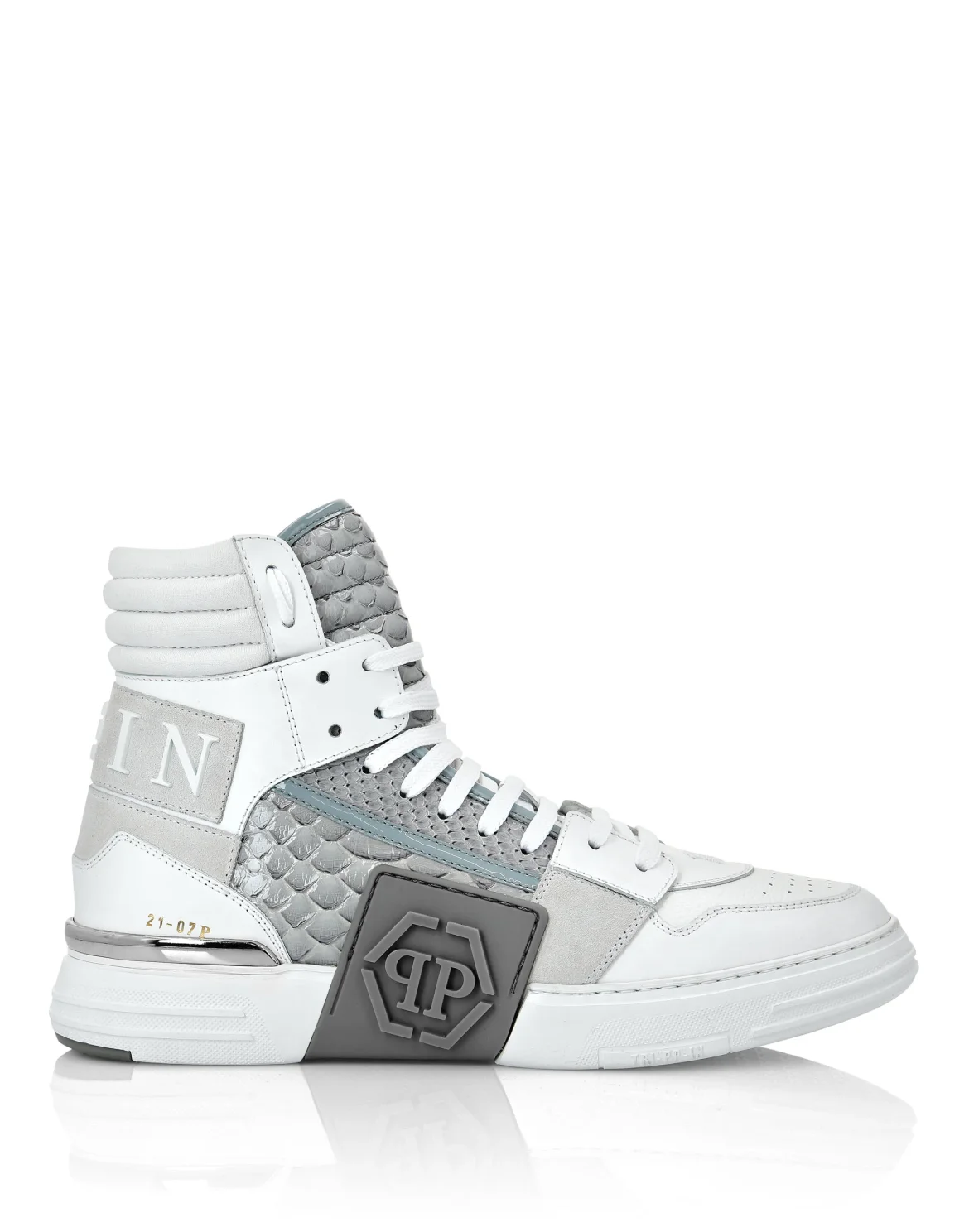 HI-TOP SNEAKERS PHANTOM KICK$ PYTHON HEXAGON, цвет: Белый