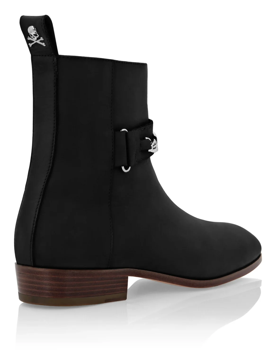 Nabuk Boots Low Flat, цвет: Черный