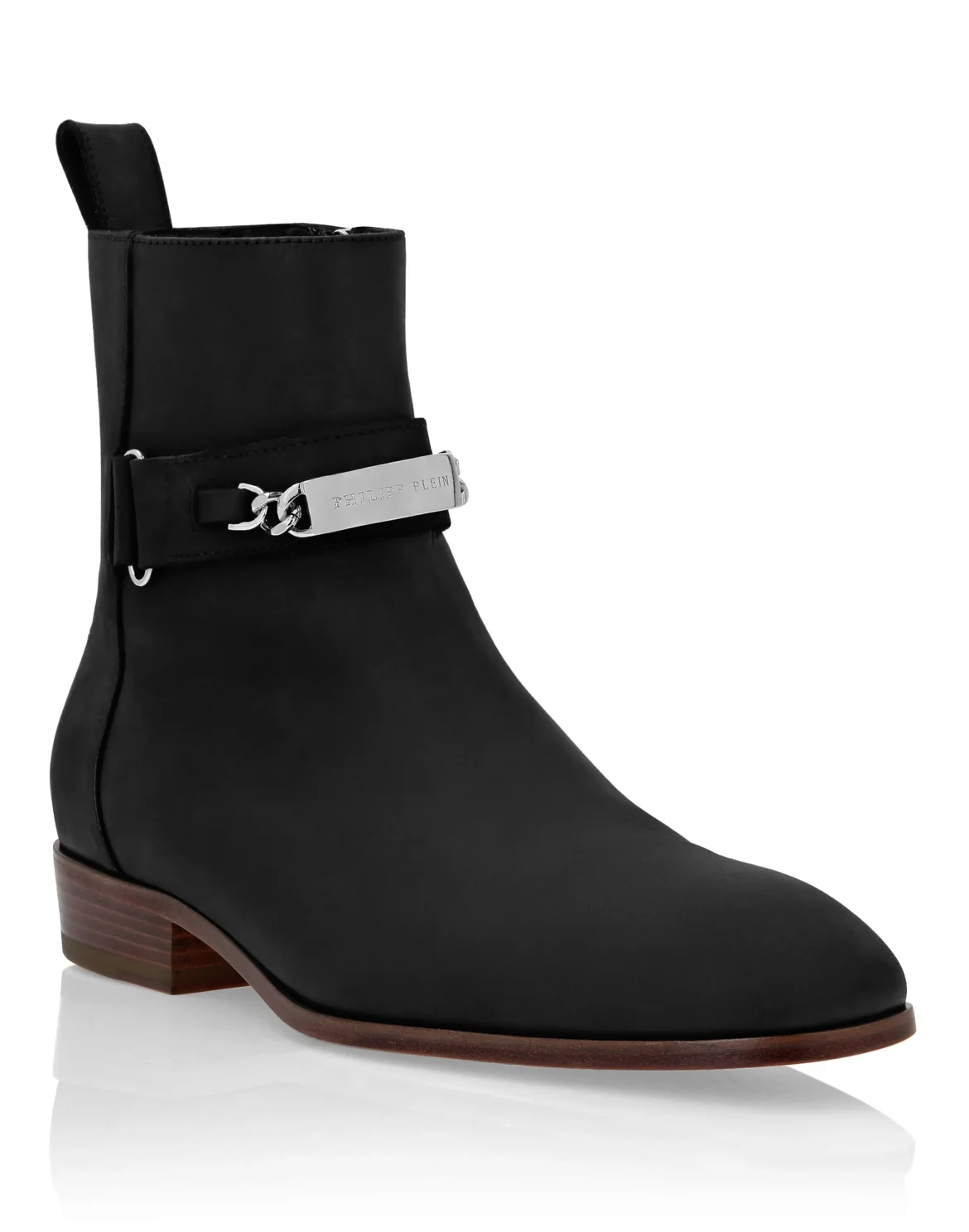 Nabuk Boots Low Flat, цвет: Черный