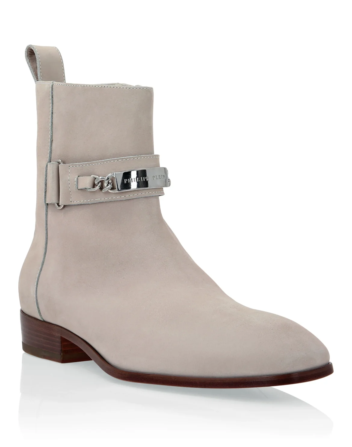 Nabuk Boots Low Flat, цвет: Бежевый