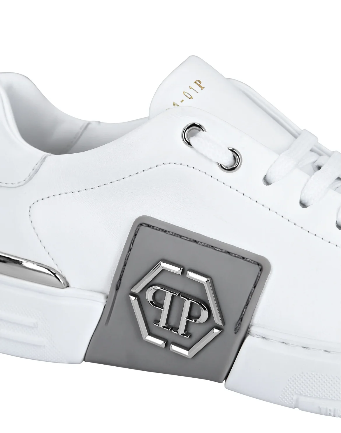 LO-TOP SNEAKERS PHANTOM KICK$ LEATHER Platinum HEXAGON, цвет: Белый