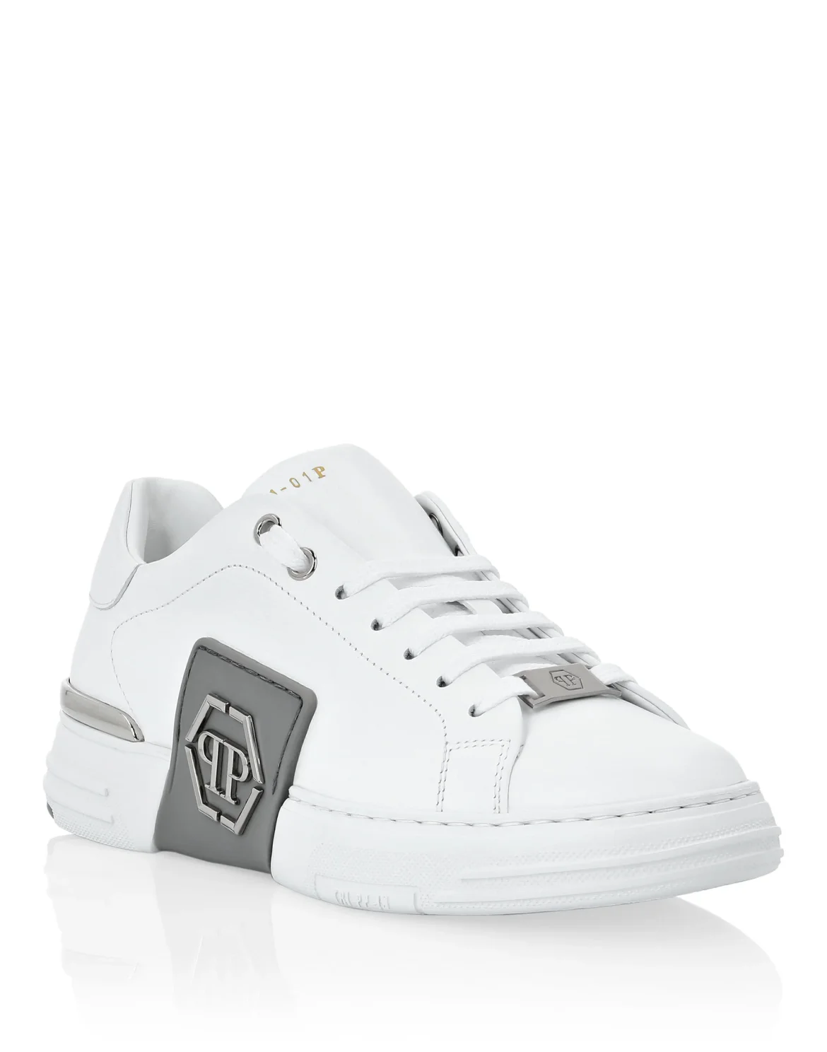 LO-TOP SNEAKERS PHANTOM KICK$ LEATHER Platinum HEXAGON, цвет: Белый