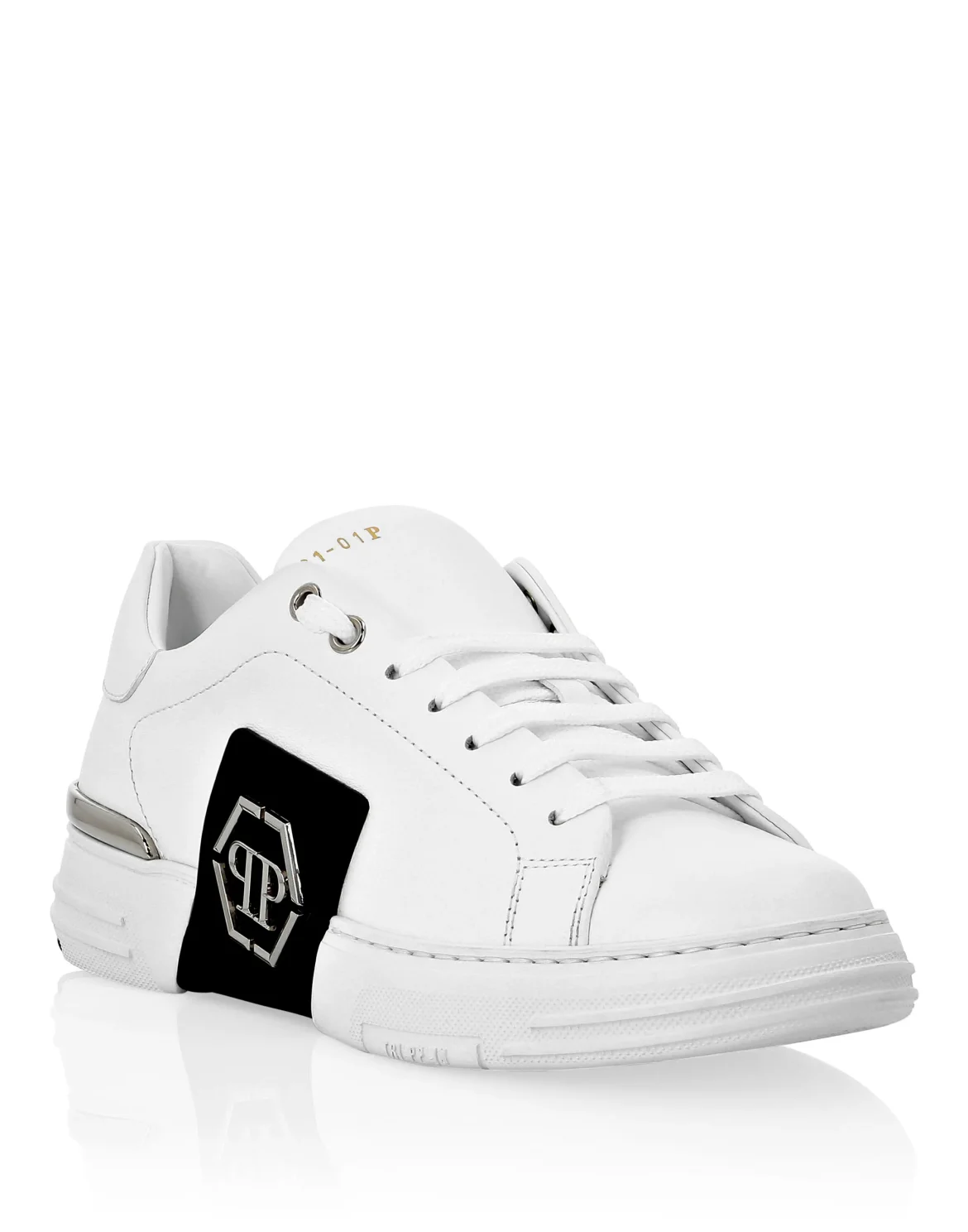 LO-TOP SNEAKERS PHANTOM KICK$ LEATHER Platinum HEXAGON, цвет: Белый