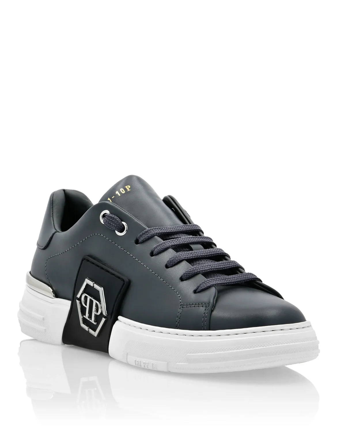 LO-TOP SNEAKERS PHANTOM KICK$ LEATHER Platinum HEXAGON, цвет: Серый