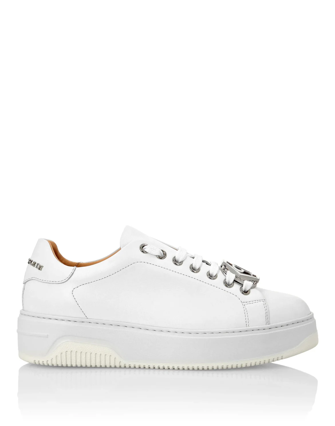 Leather Lo-Top Sneakers Hexagon, цвет: Белый