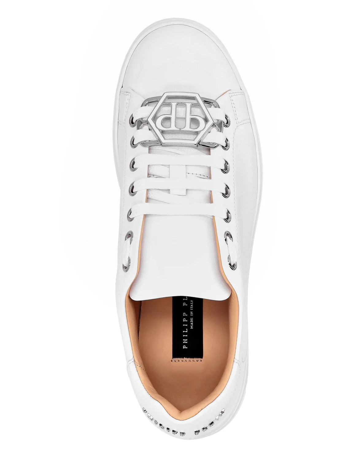 Leather Lo-Top Sneakers Hexagon, цвет: Белый