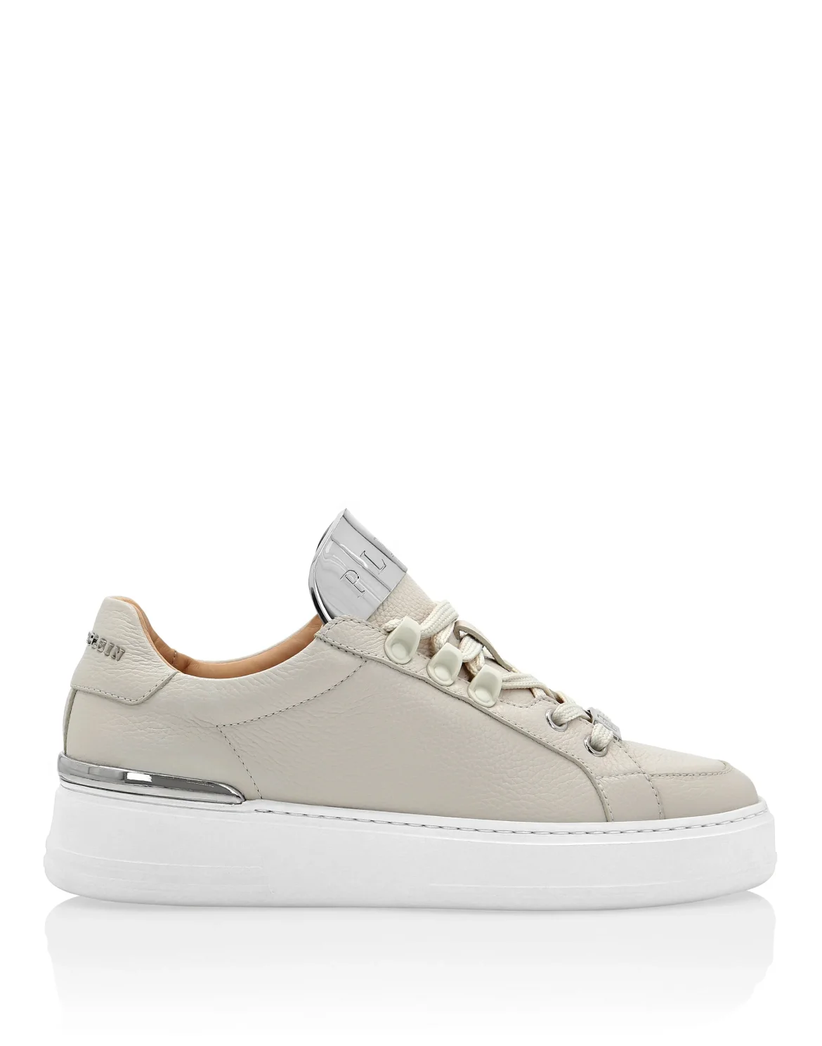Leather Lo-Top Sneakers Silver $urfer TM, цвет: Бежевый