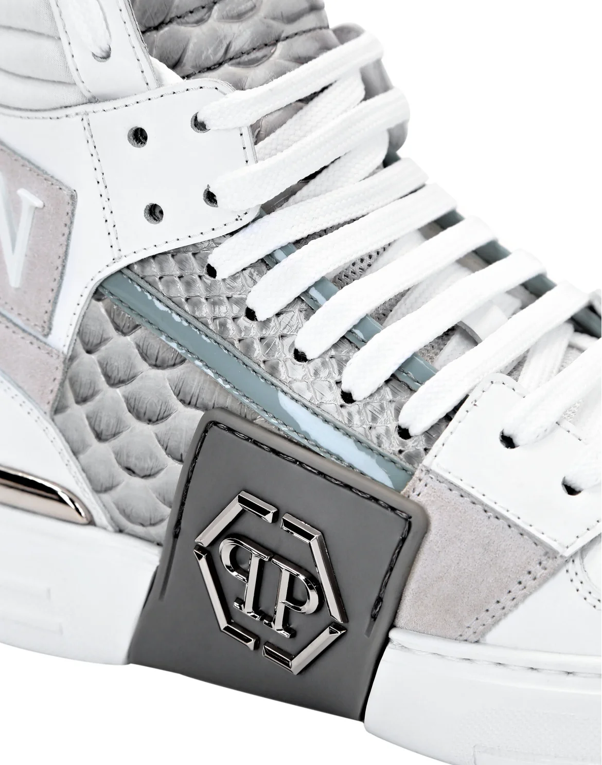 HI-TOP SNEAKERS PHANTOM KICK$ PYTHON Platinum HEXAGON, цвет: Белый