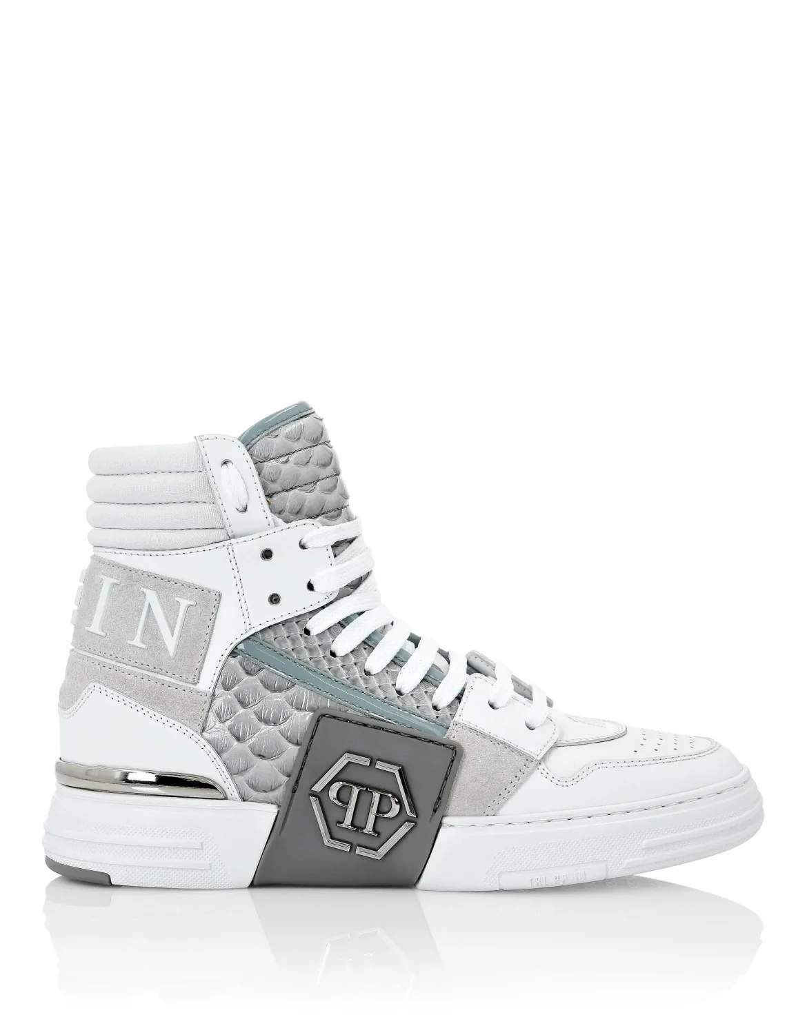 HI-TOP SNEAKERS PHANTOM KICK$ PYTHON Platinum HEXAGON, цвет: Белый