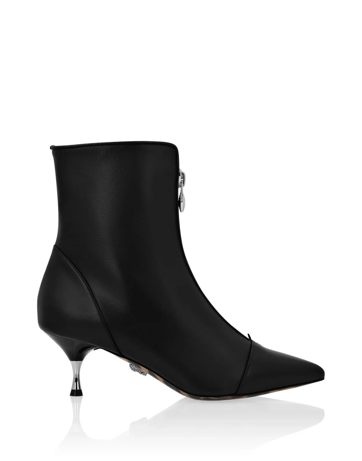 Leather Boots Lo-Heels Low Rock Iconic Plein, цвет: Черный