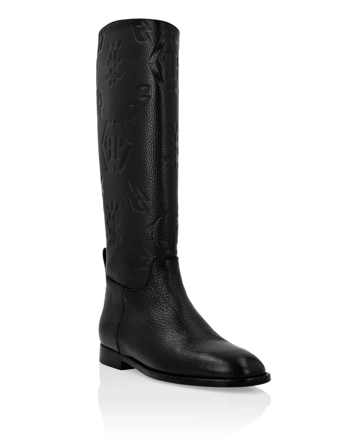 Leather Boots Lo-Heels Mid  Monogram, цвет: Черный