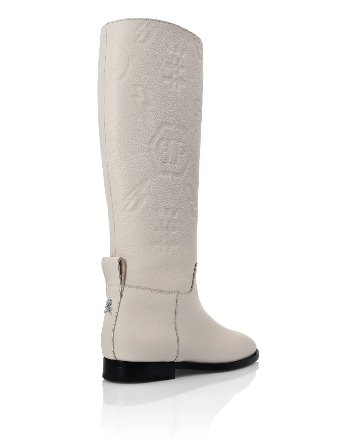Leather Boots Lo-Heels Mid  Monogram, цвет: Бежевый