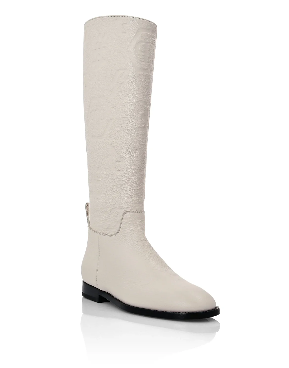 Leather Boots Lo-Heels Mid  Monogram, цвет: Бежевый
