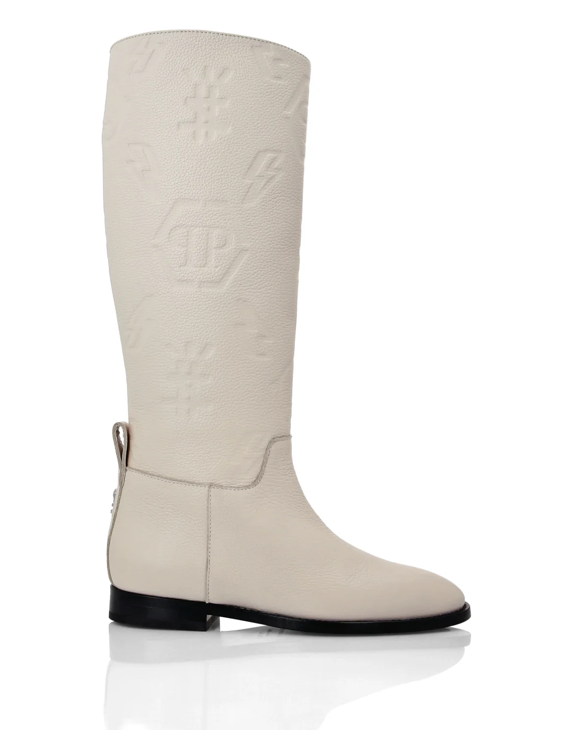 Leather Boots Lo-Heels Mid  Monogram, цвет: Бежевый