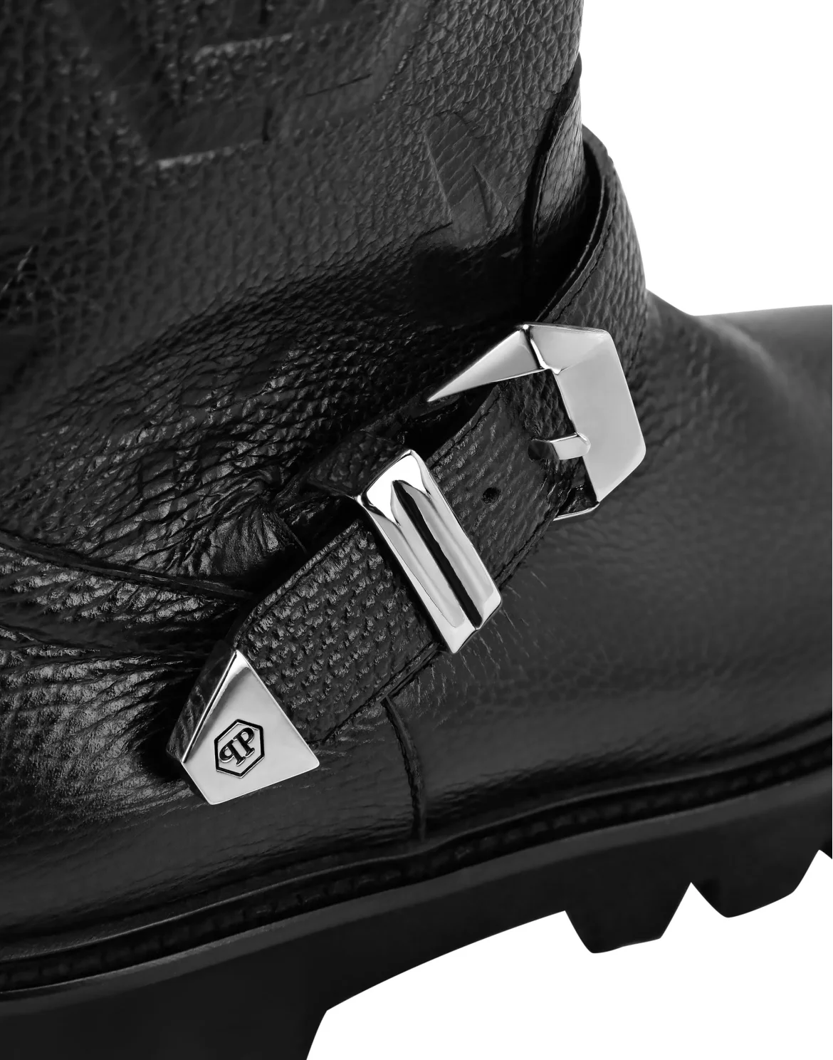 Leather Boots Lo-Heels Mid Biker Monogram, цвет: Черный