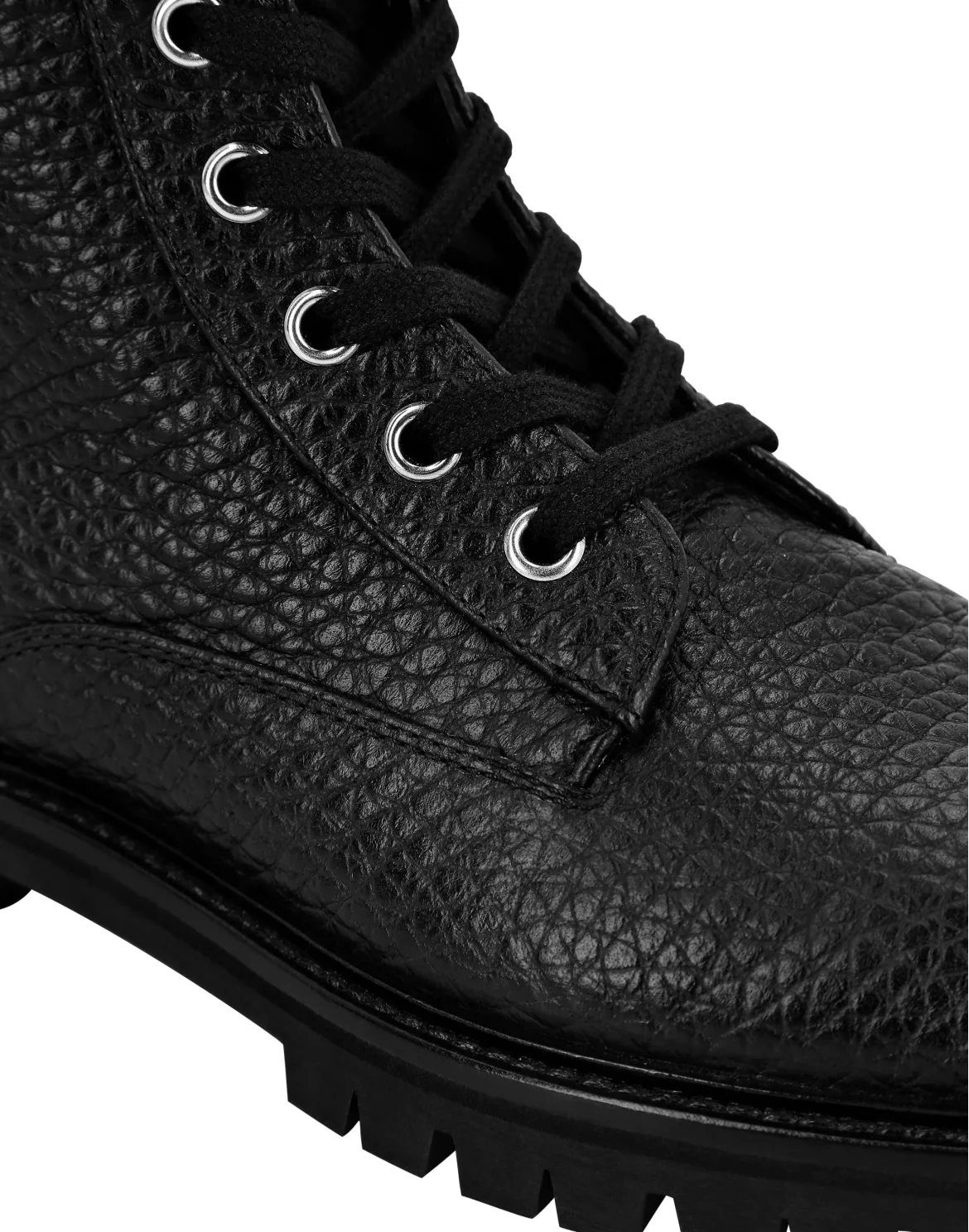 Leather Boots Low Flat stars Studs, цвет: Черный