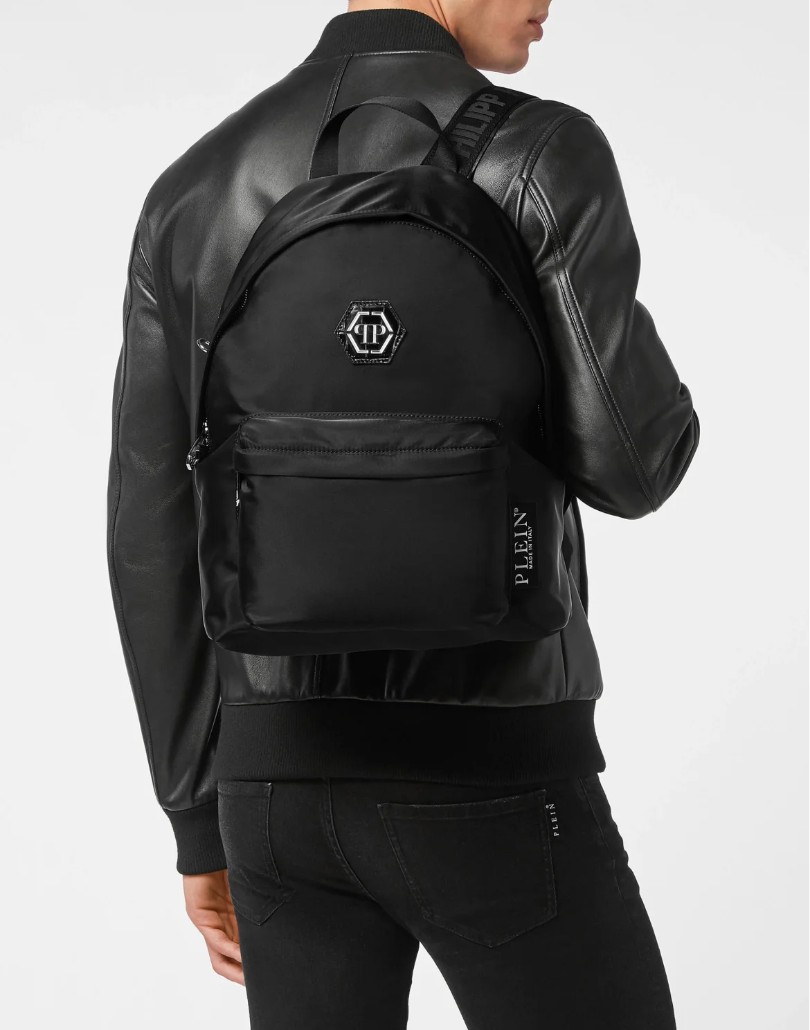 Nylon Backpack Hexagon, цвет: Черный