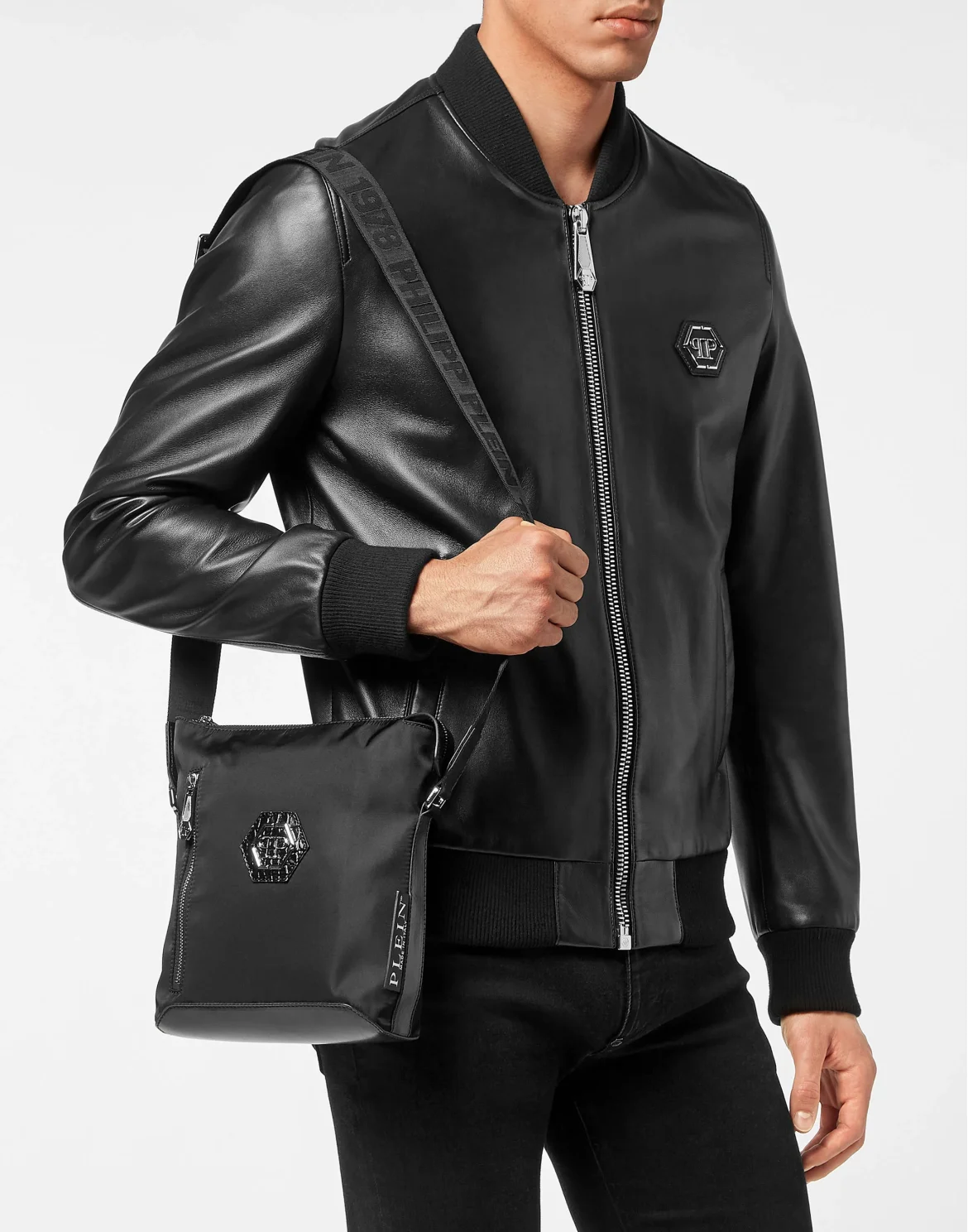 Nylon Cross body Hexagon, цвет: Черный