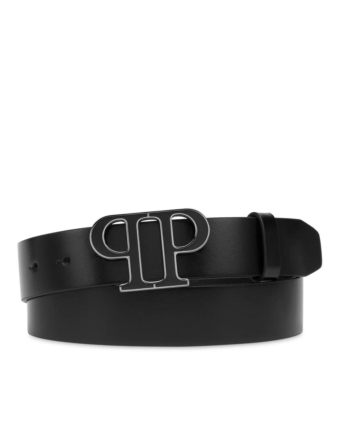 Leather Belt Philipp Plein TM, цвет: Черный