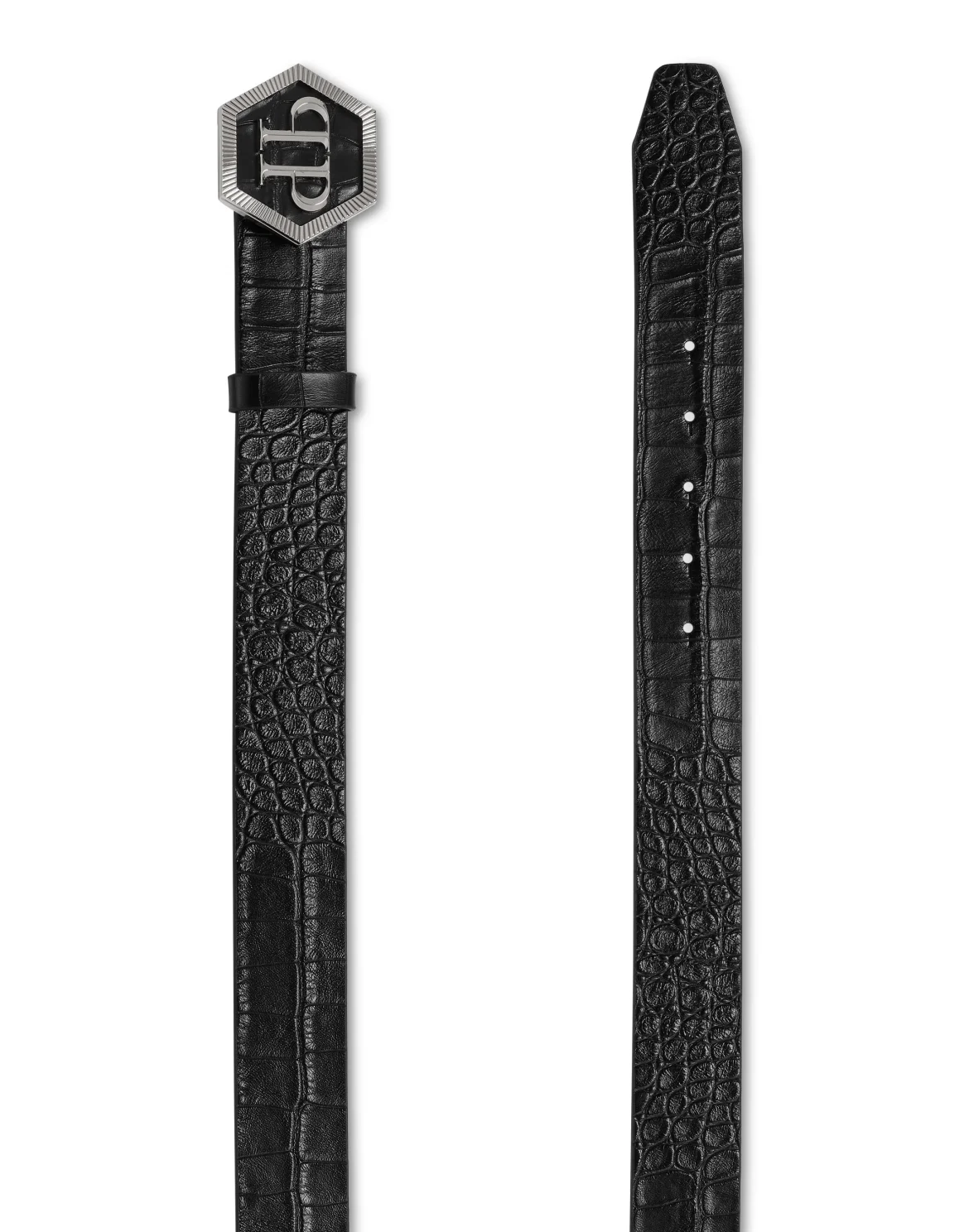 ST Cocco Leather Belt Hexagon, цвет: Черный