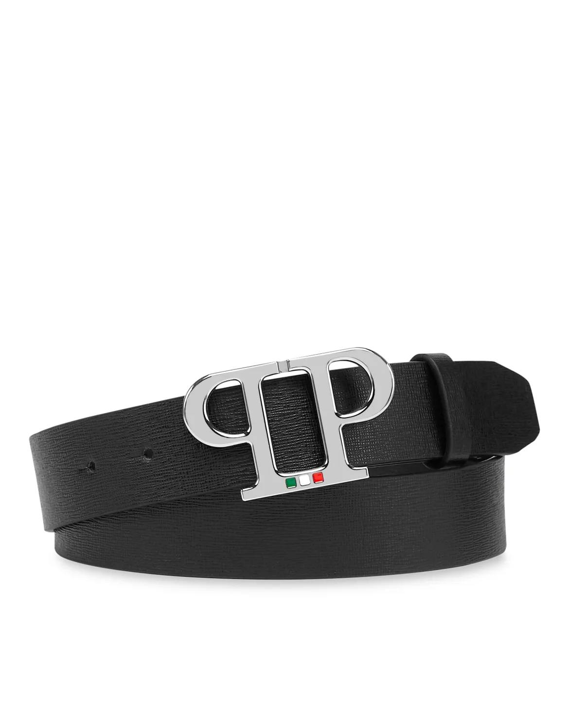 ST Alce Leather Belt Philipp Plein TM, цвет: Черный