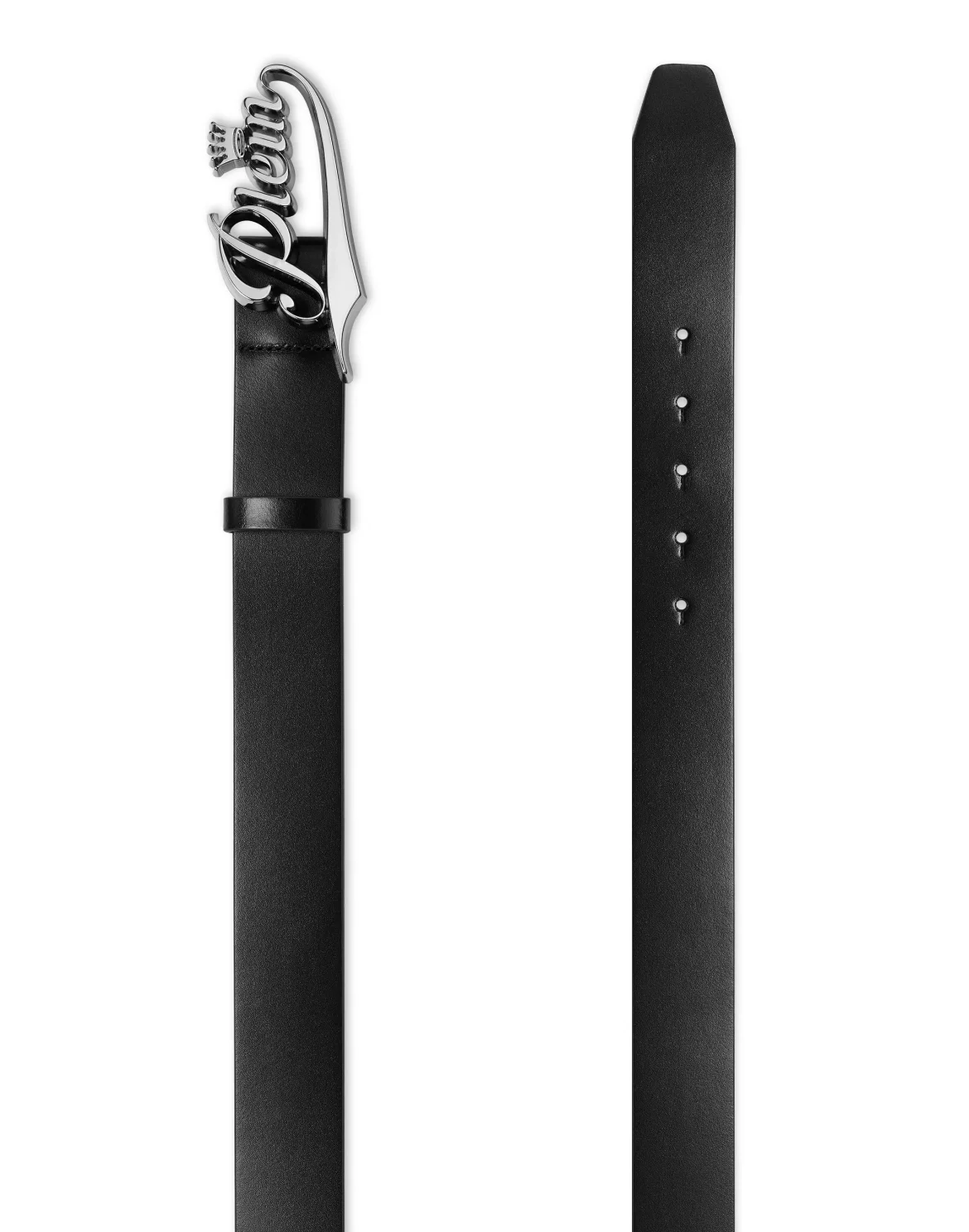 Leather Belt Philipp Plein TM, цвет: Черный