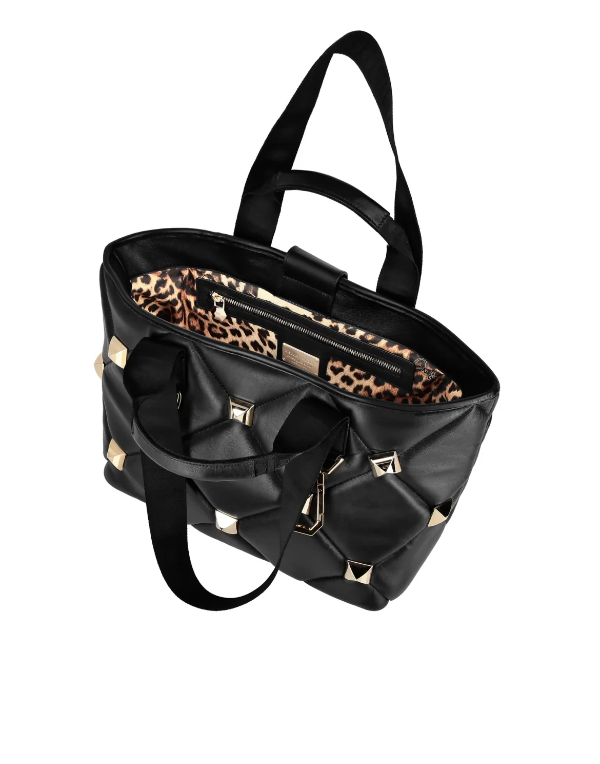 Leather Tote Bag, цвет: Черный