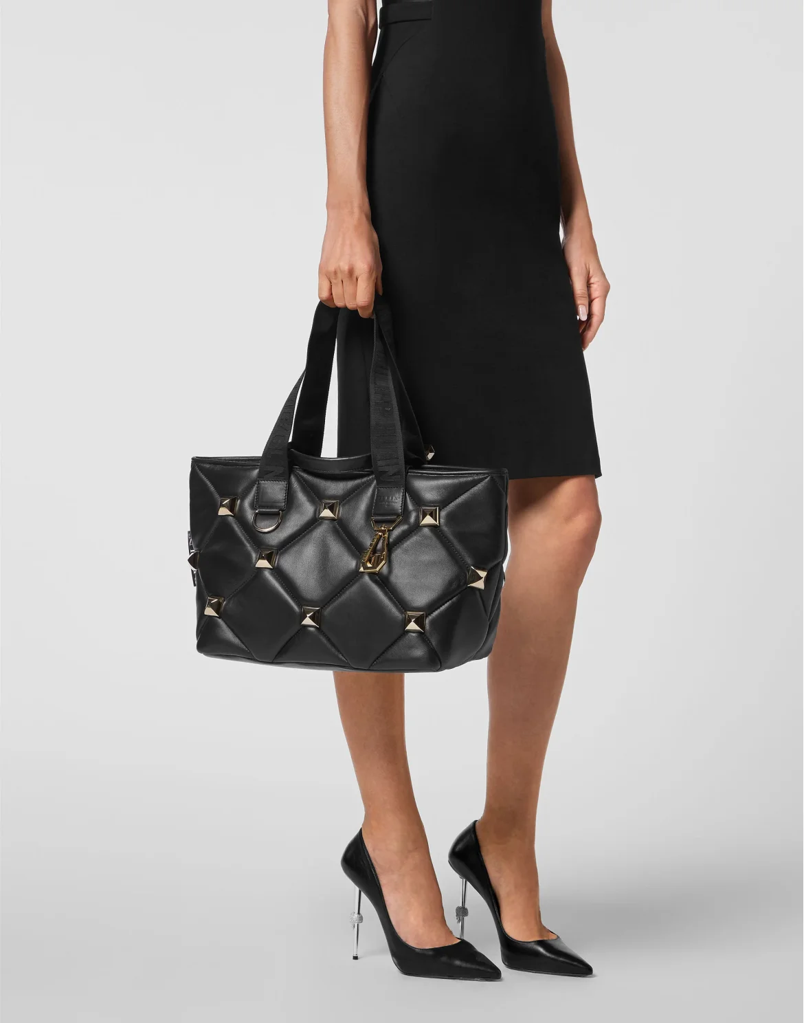 Leather Tote Bag, цвет: Черный