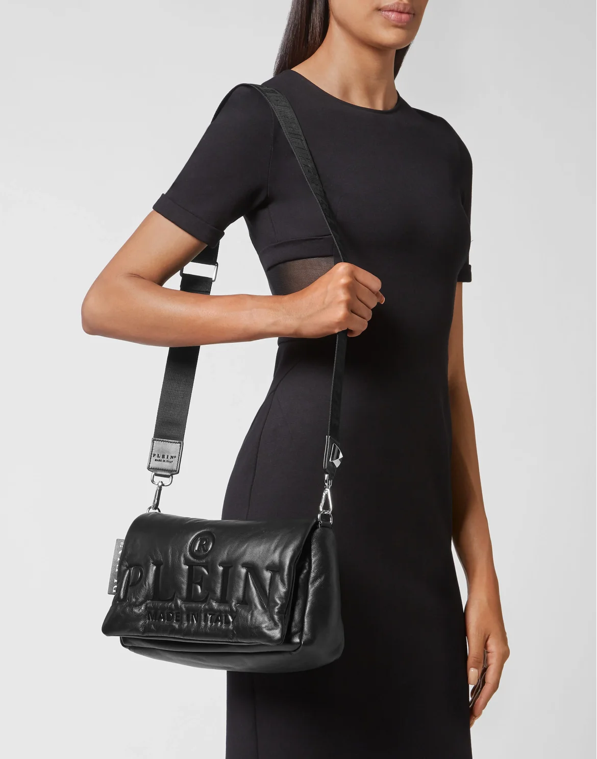 Medium Soft Shoulder Bag Philipp Plein TM, цвет: Черный