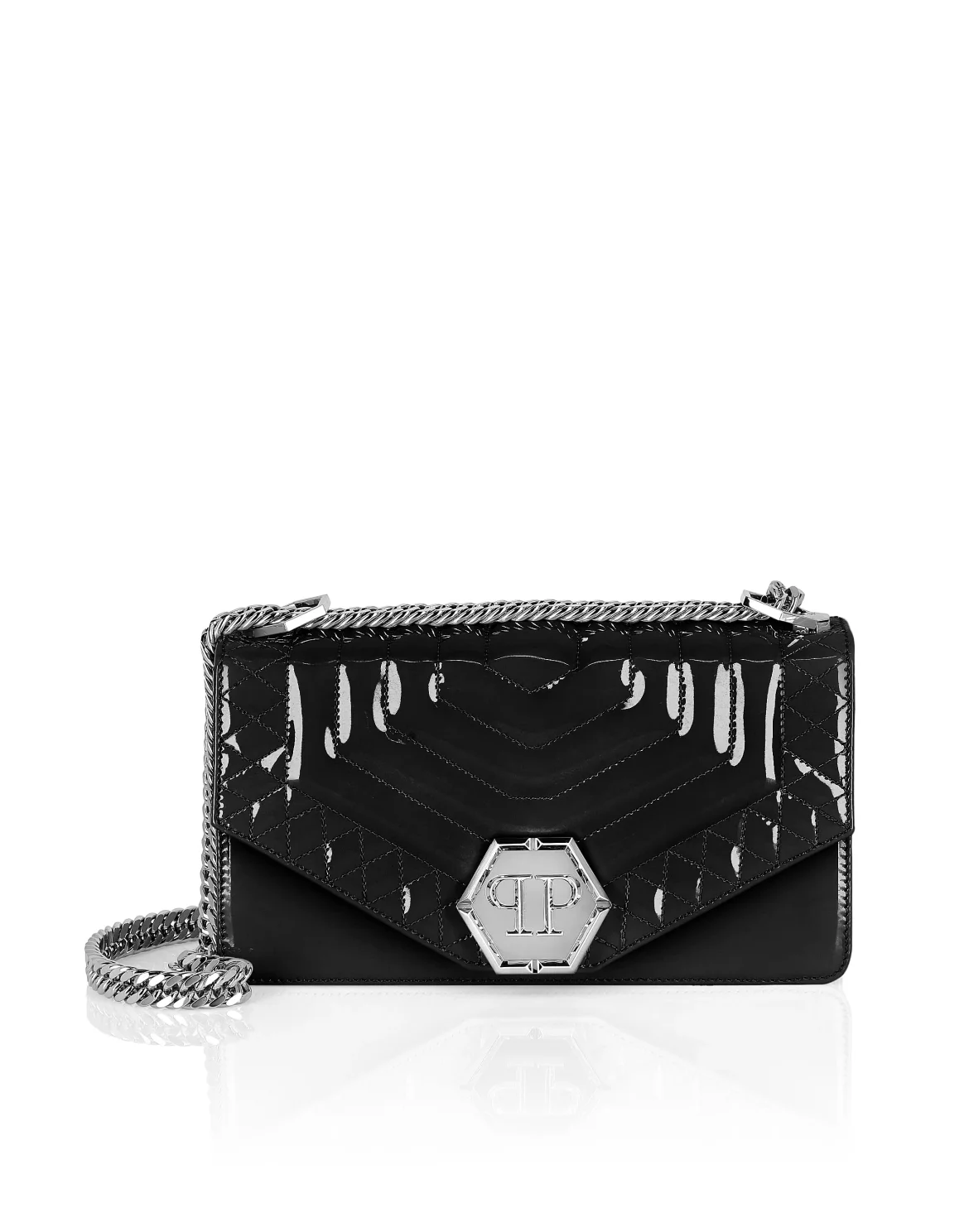 Medium Shoulder Bag Hexagon, цвет: Черный