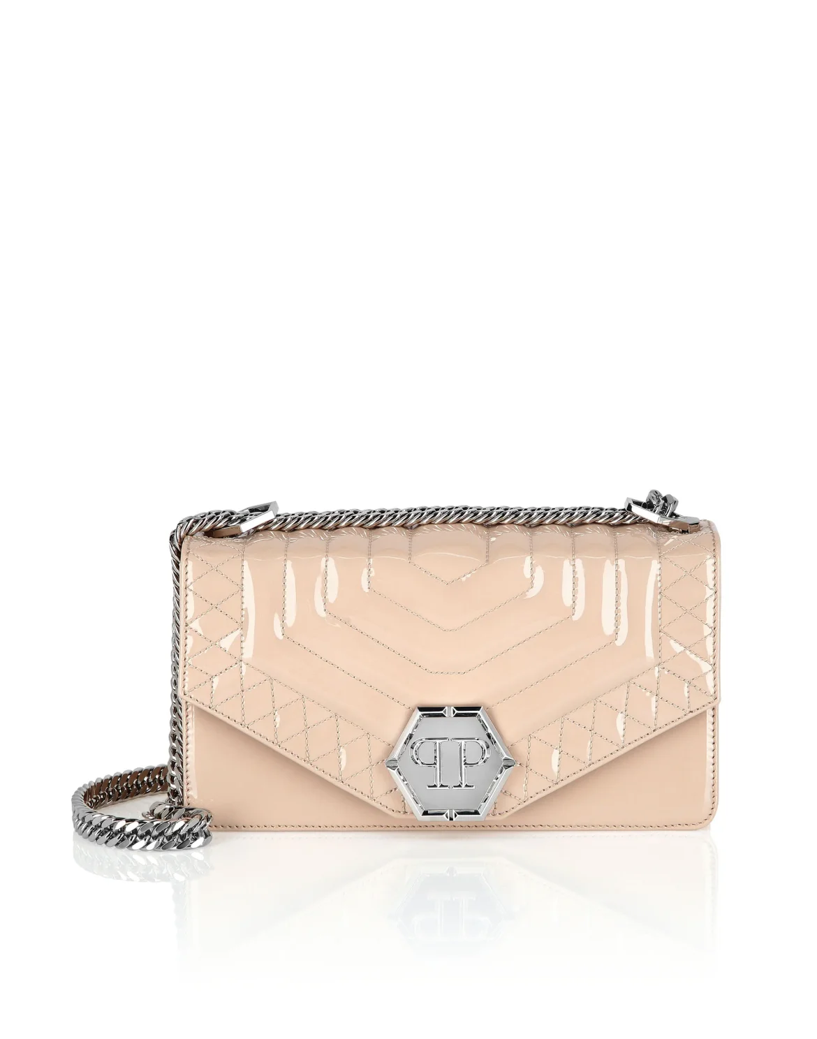 Medium Shoulder Bag Hexagon, цвет: Бежевый
