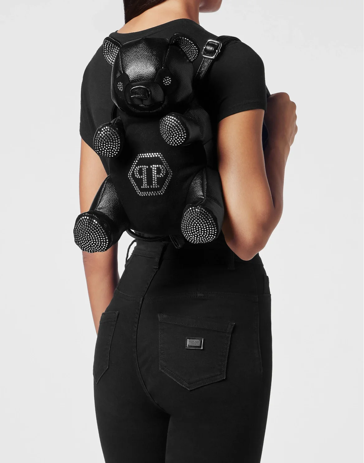 Backpack "Teddy bag" Hexagon with Crystals, цвет: Черный