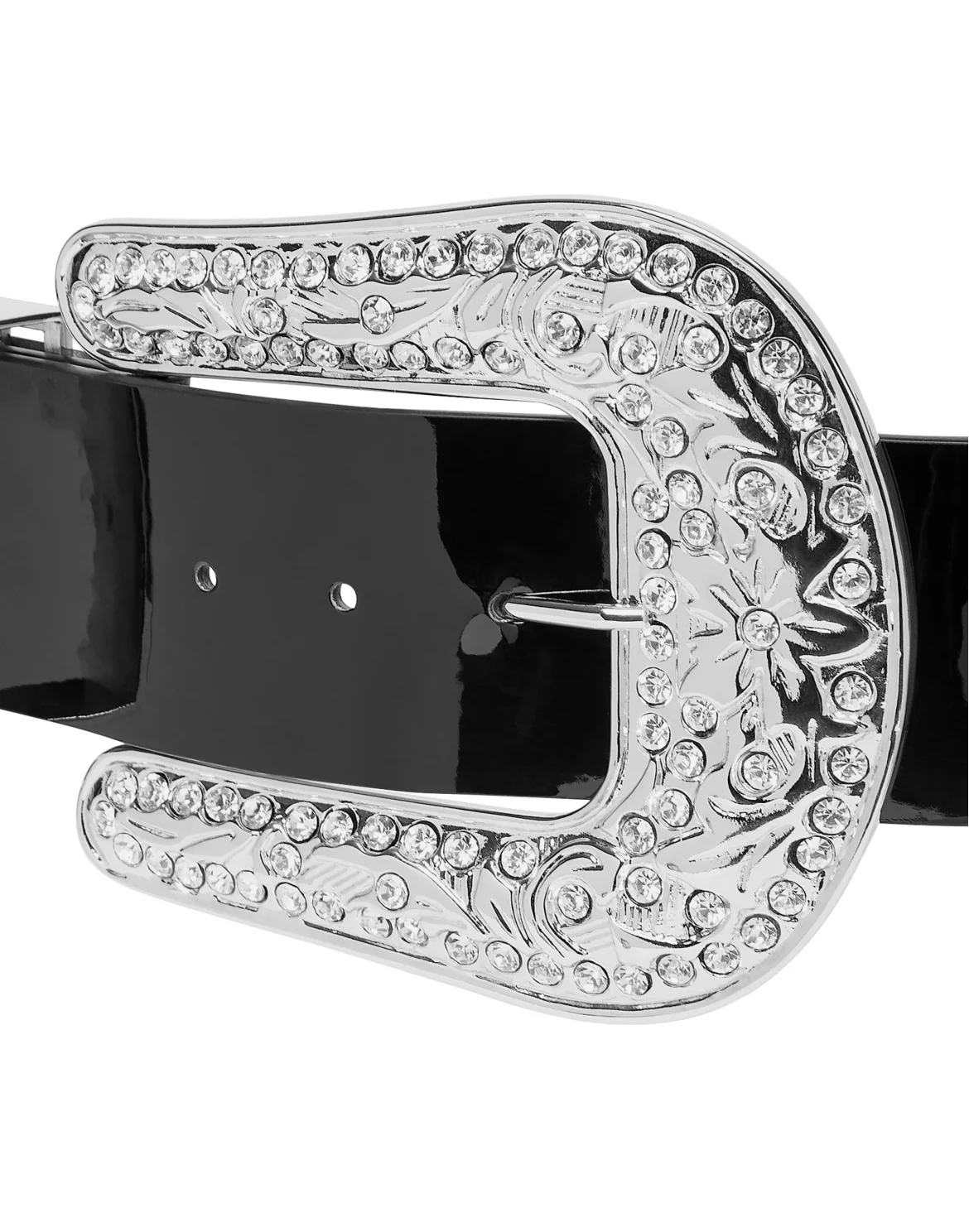 Leather Belt with big buckle, цвет: Черный