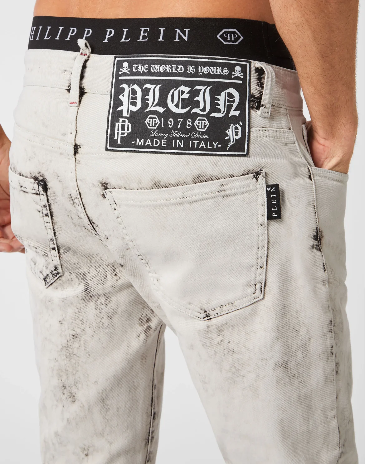 Denim Trousers Slim Fit, цвет: Белый