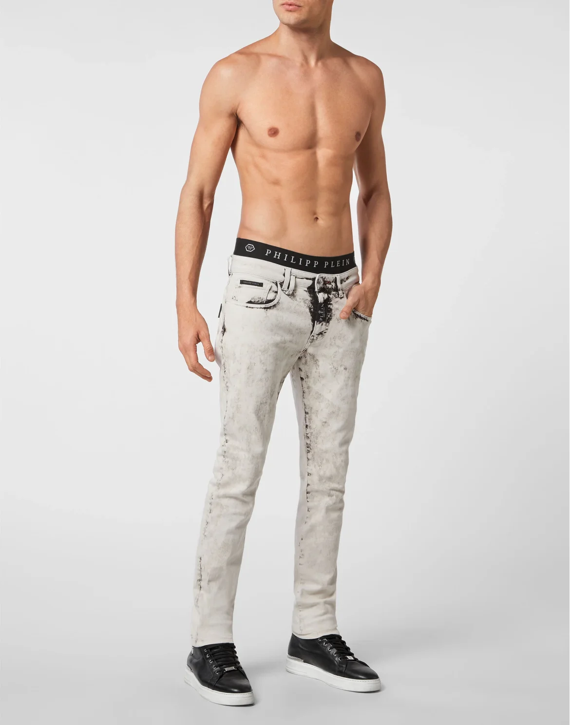 Denim Trousers Slim Fit, цвет: Белый