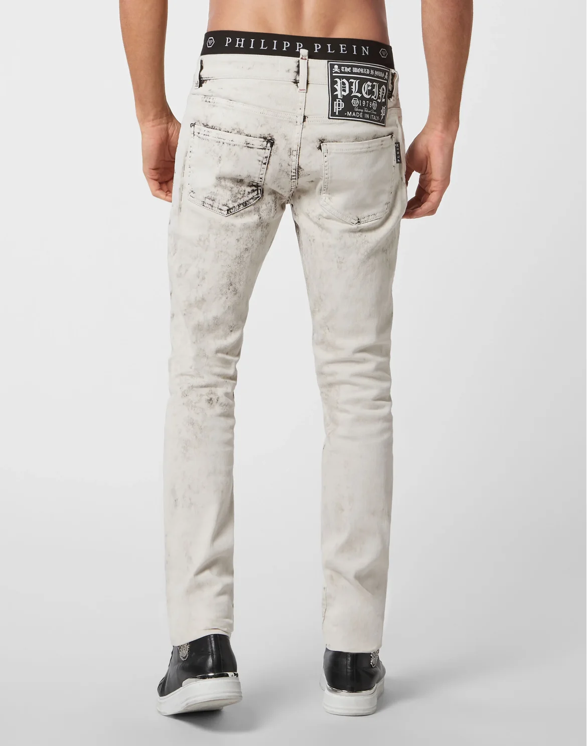 Denim Trousers Slim Fit, цвет: Белый