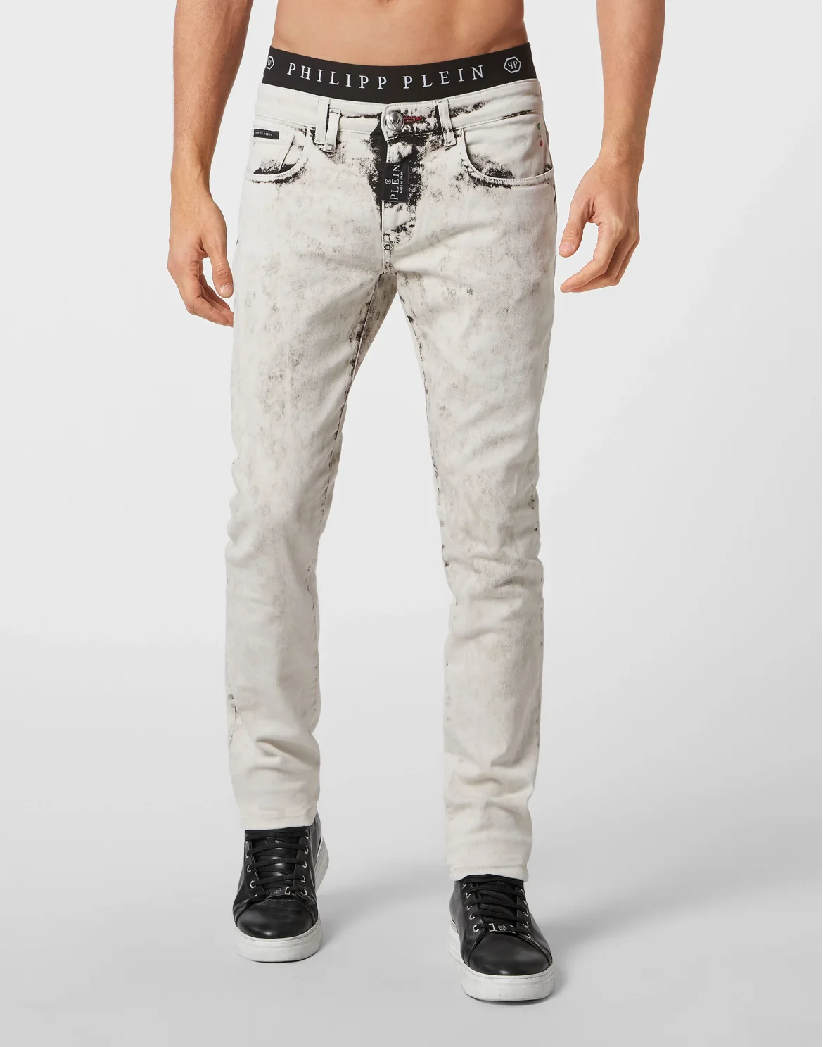 Denim Trousers Slim Fit, цвет: Белый