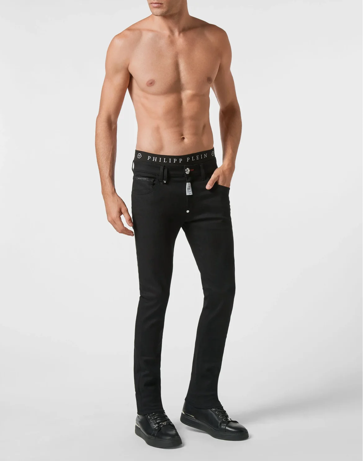 Denim Trousers Super fit Hexagon, цвет: Черный