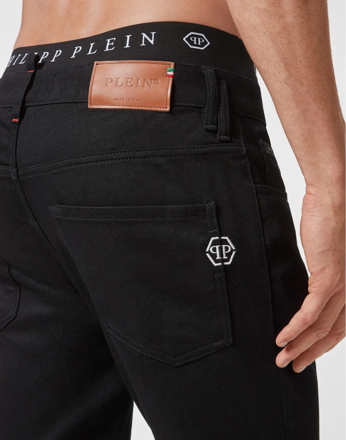 Denim Trousers Skinny Fit Hexagon, цвет: Черный