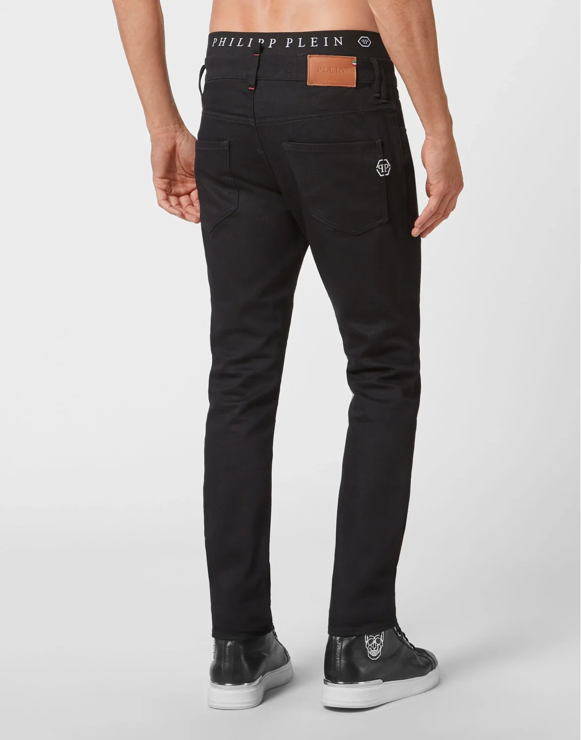 Denim Trousers Skinny Fit Hexagon, цвет: Черный