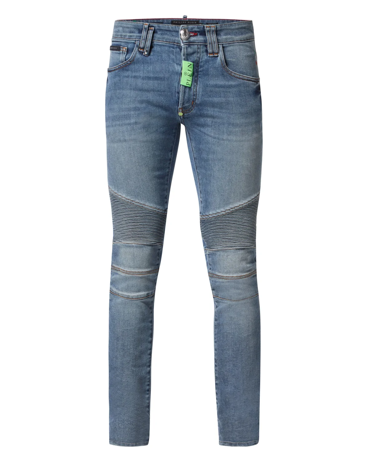 Denim Trousers Biker Fit Hexagon, цвет: Синий