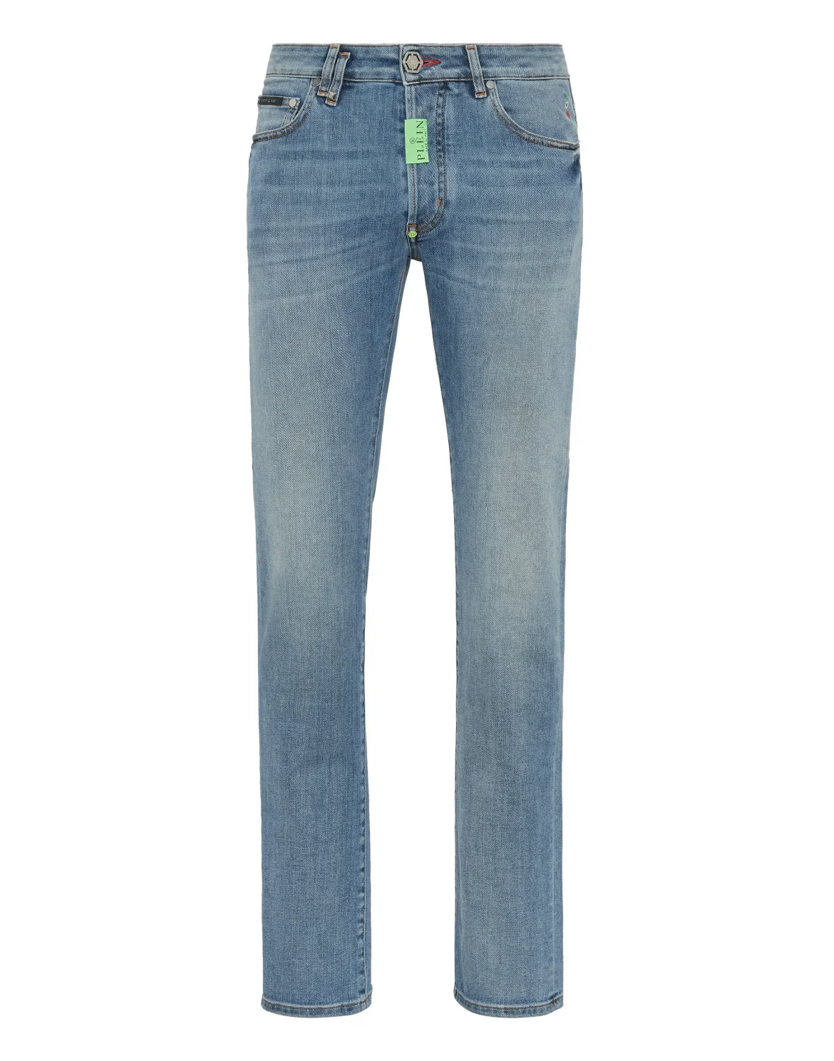 Denim Trousers Super Straight Cut Premium Hexagon, цвет: Синий